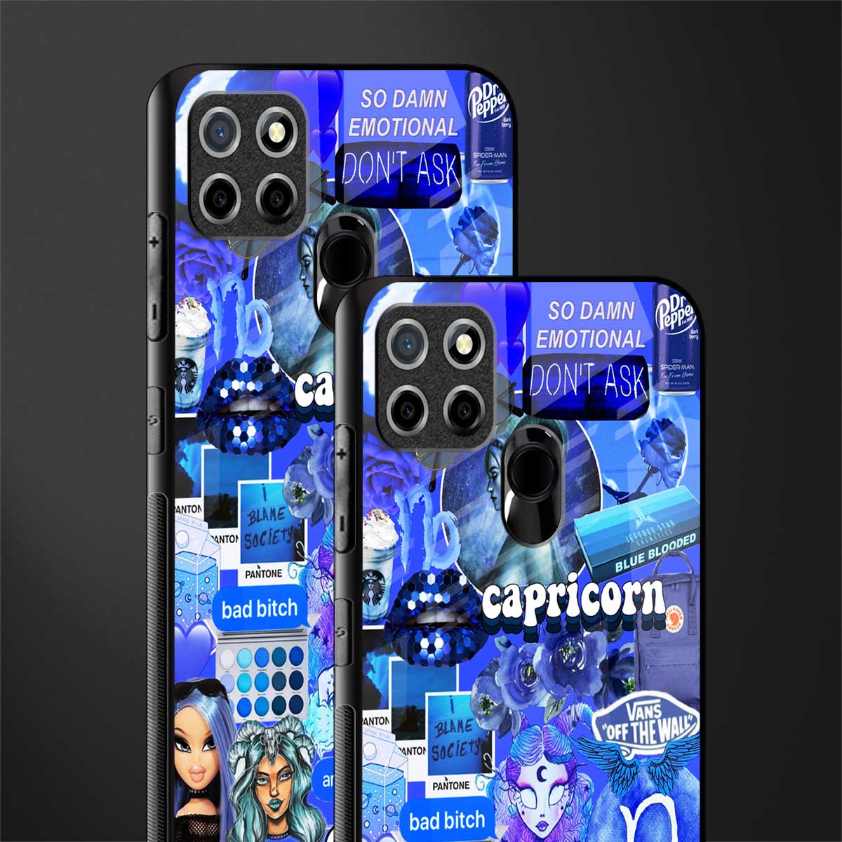 capricorn aesthetic collage glass case for realme narzo 30a image-2