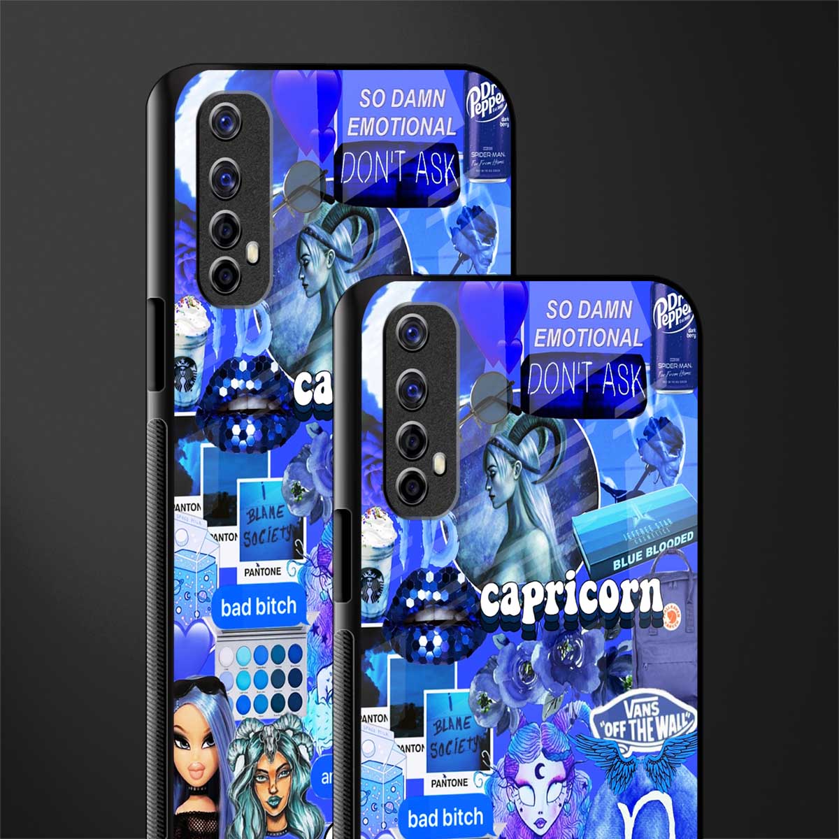 capricorn aesthetic collage glass case for realme 7 image-2