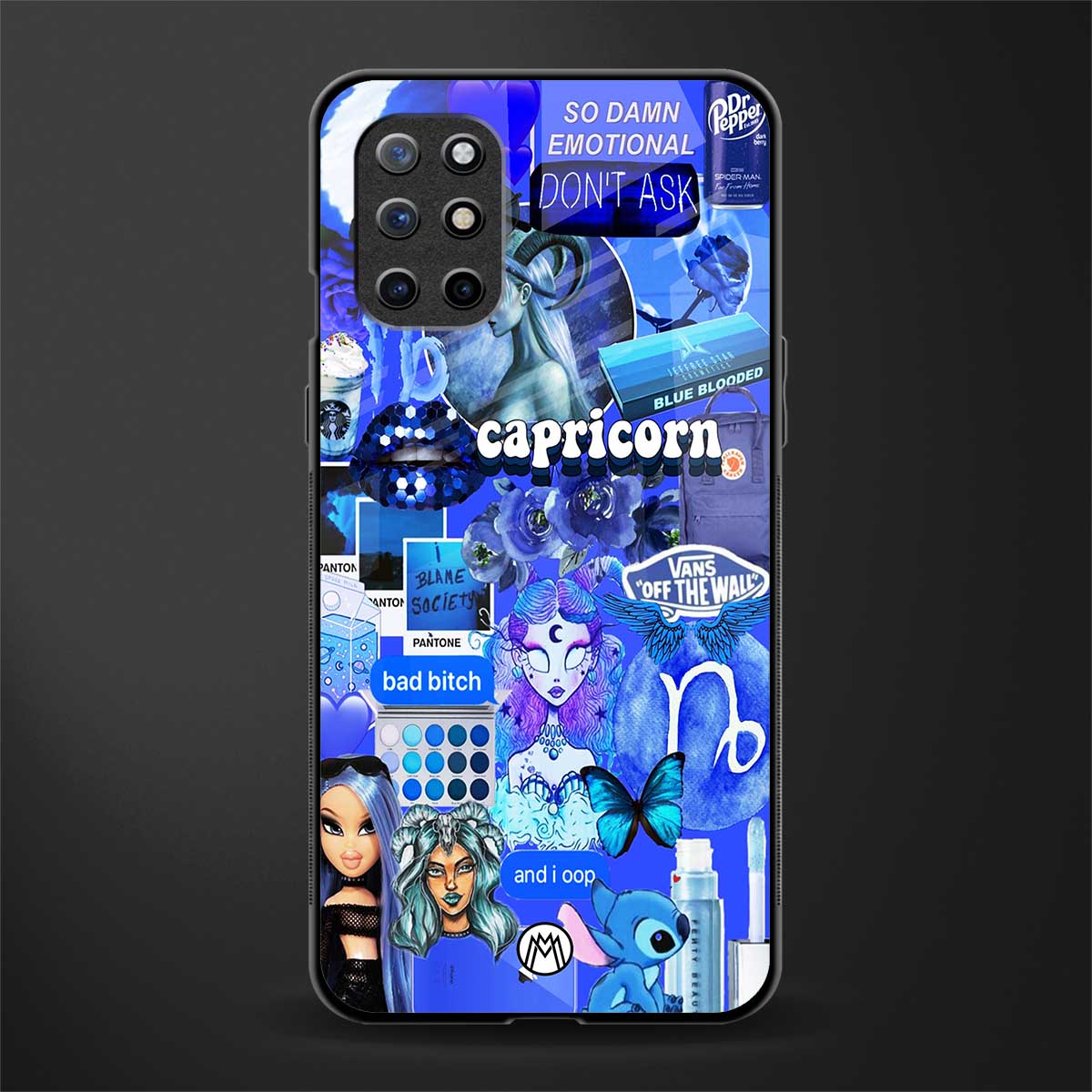 capricorn aesthetic collage glass case for oneplus 8t image