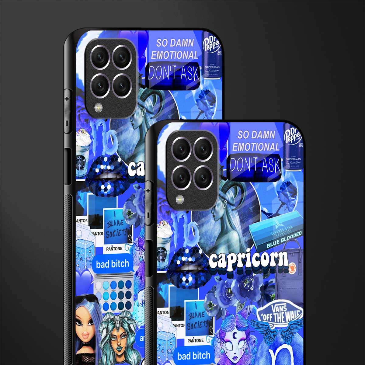 capricorn aesthetic collage glass case for samsung galaxy f62 image-2