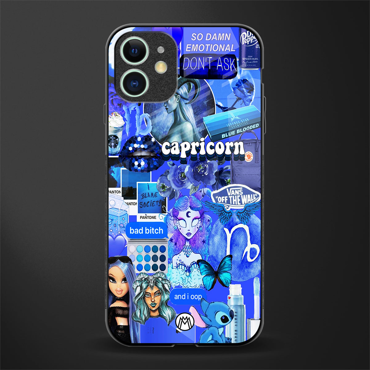 capricorn aesthetic collage glass case for iphone 11 image