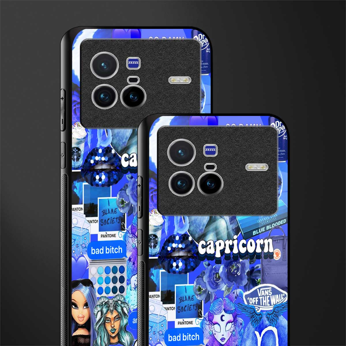 capricorn aesthetic collage glass case for vivo x80 image-2