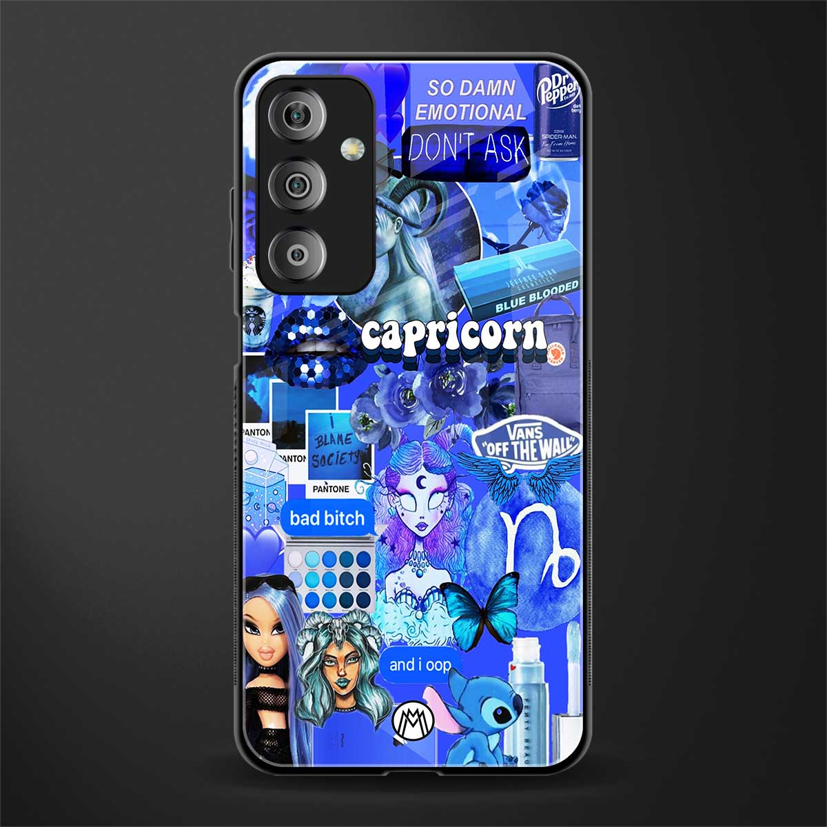 capricorn aesthetic collage back phone cover | glass case for samsung galaxy f23 5g