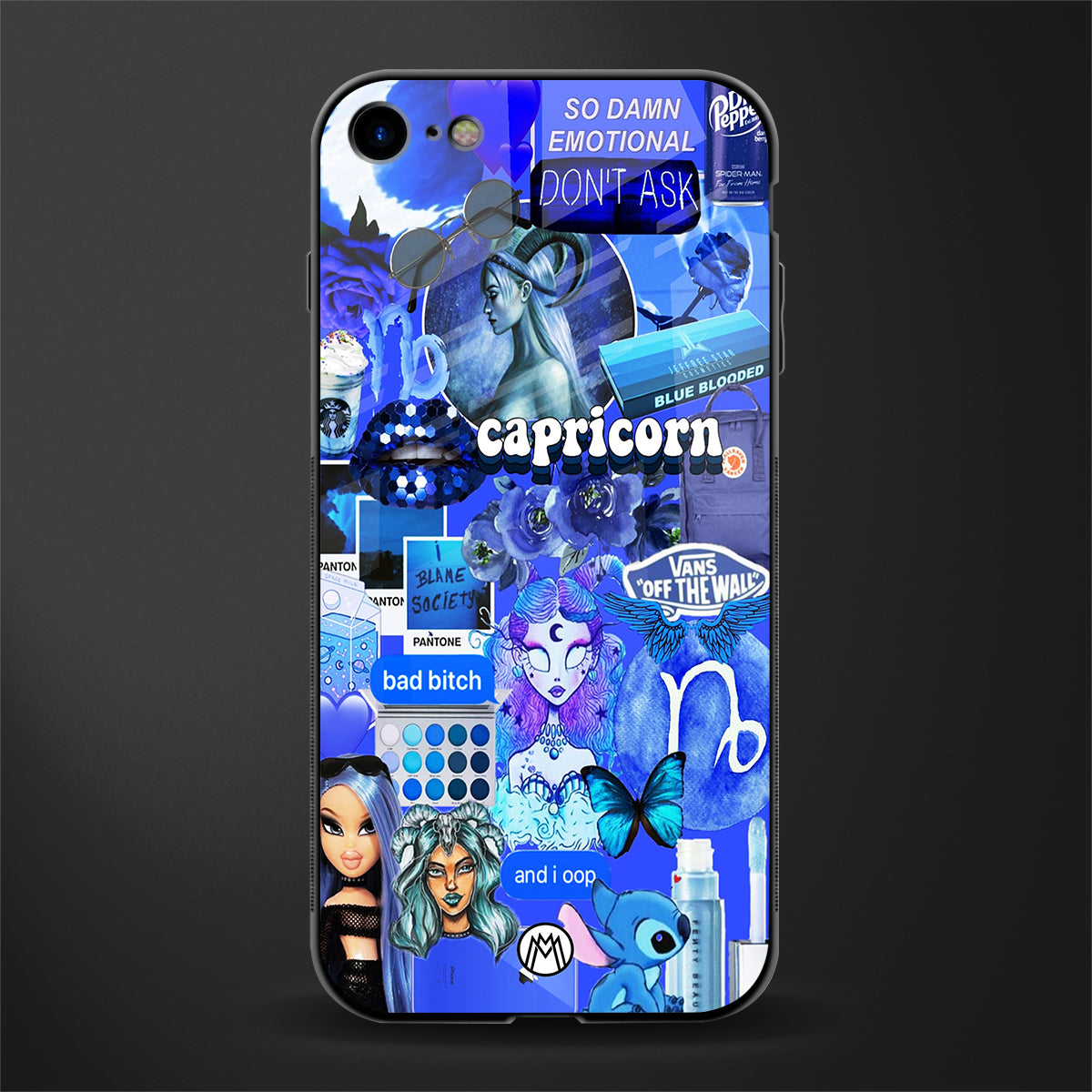 capricorn aesthetic collage glass case for iphone se 2020 image