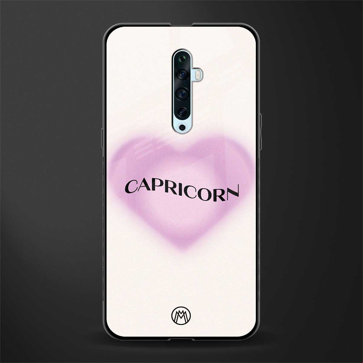 capricorn minimalistic glass case for oppo reno 2f image