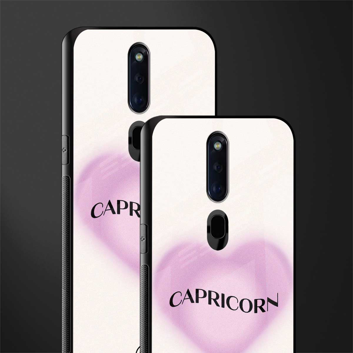 capricorn minimalistic glass case for oppo f11 pro image-2