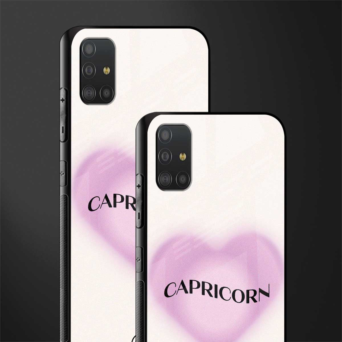 capricorn minimalistic glass case for samsung galaxy a51 image-2
