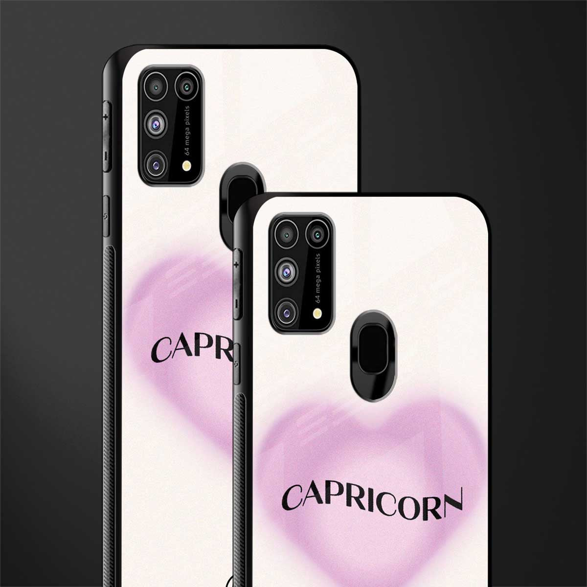 capricorn minimalistic glass case for samsung galaxy f41 image-2