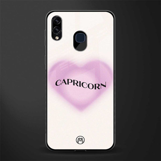 capricorn minimalistic glass case for samsung galaxy a30 image