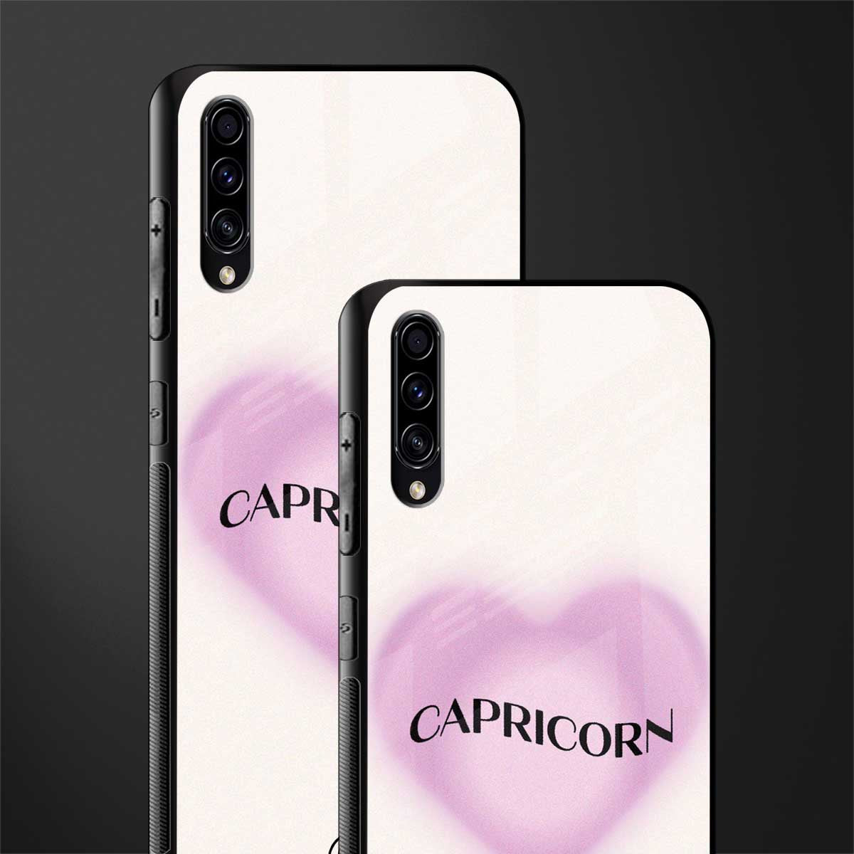 capricorn minimalistic glass case for samsung galaxy a70 image-2