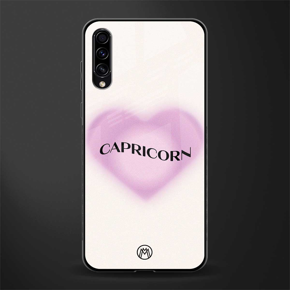 capricorn minimalistic glass case for samsung galaxy a70 image