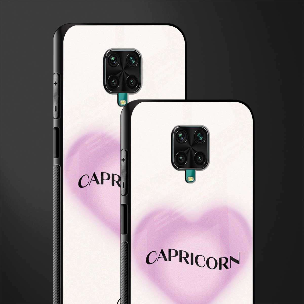 capricorn minimalistic glass case for redmi note 9 pro max image-2