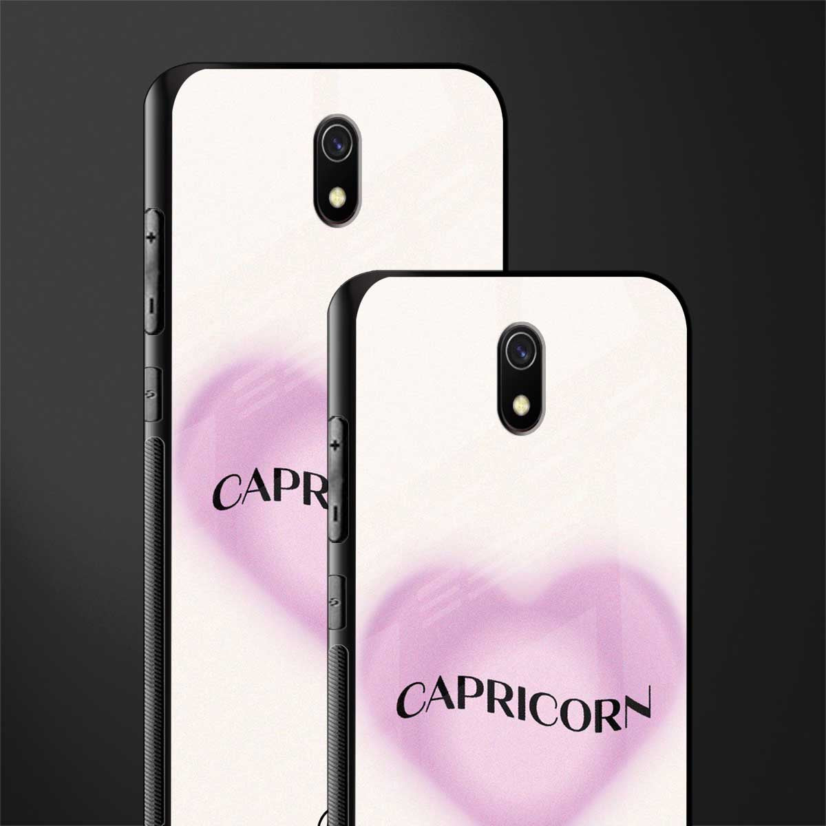 capricorn minimalistic glass case for redmi 8a image-2