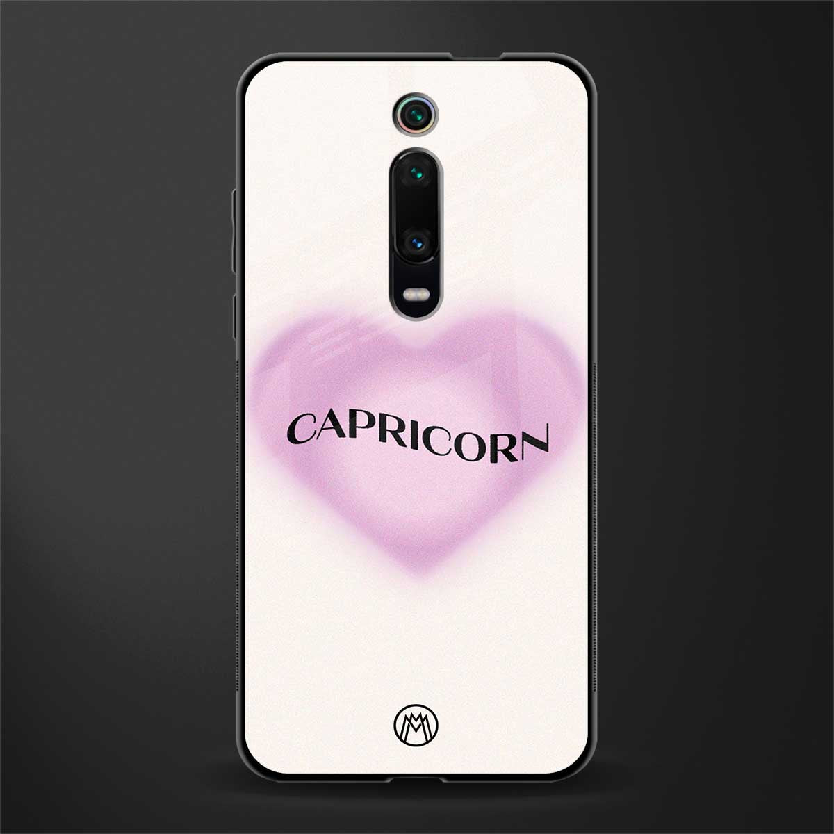 capricorn minimalistic glass case for redmi k20 image