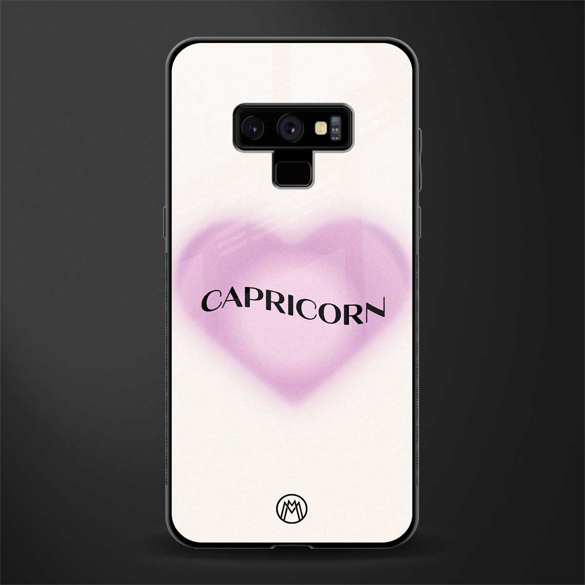 capricorn minimalistic glass case for samsung galaxy note 9 image