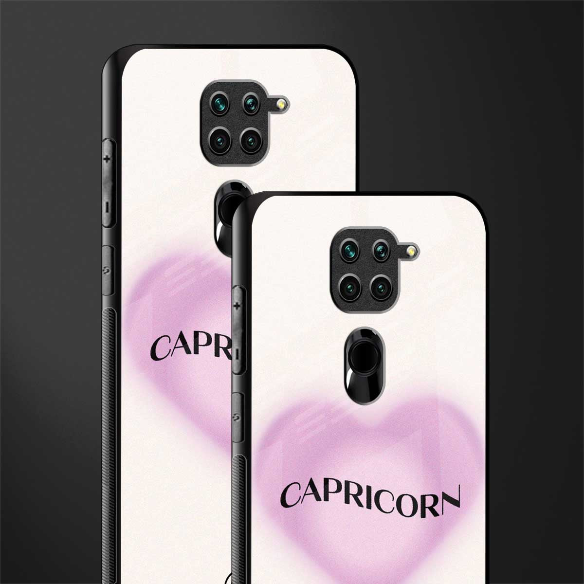 capricorn minimalistic glass case for redmi note 9 image-2