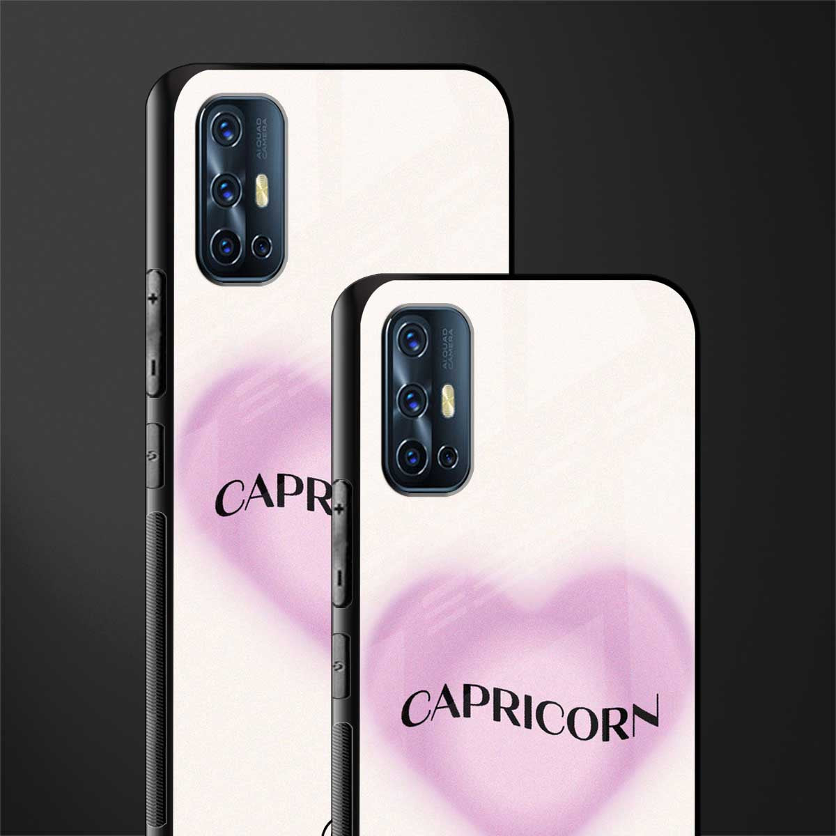 capricorn minimalistic glass case for vivo v17 image-2