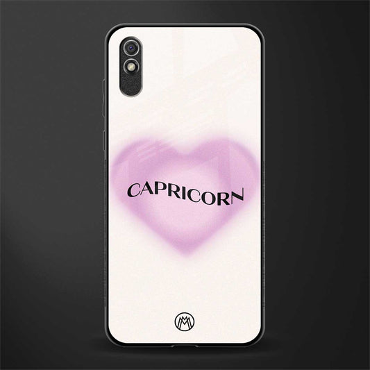 capricorn minimalistic glass case for redmi 9i image