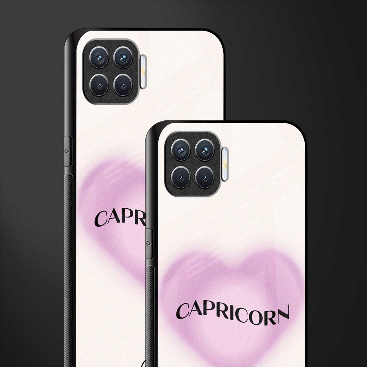 capricorn minimalistic glass case for oppo f17 pro image-2