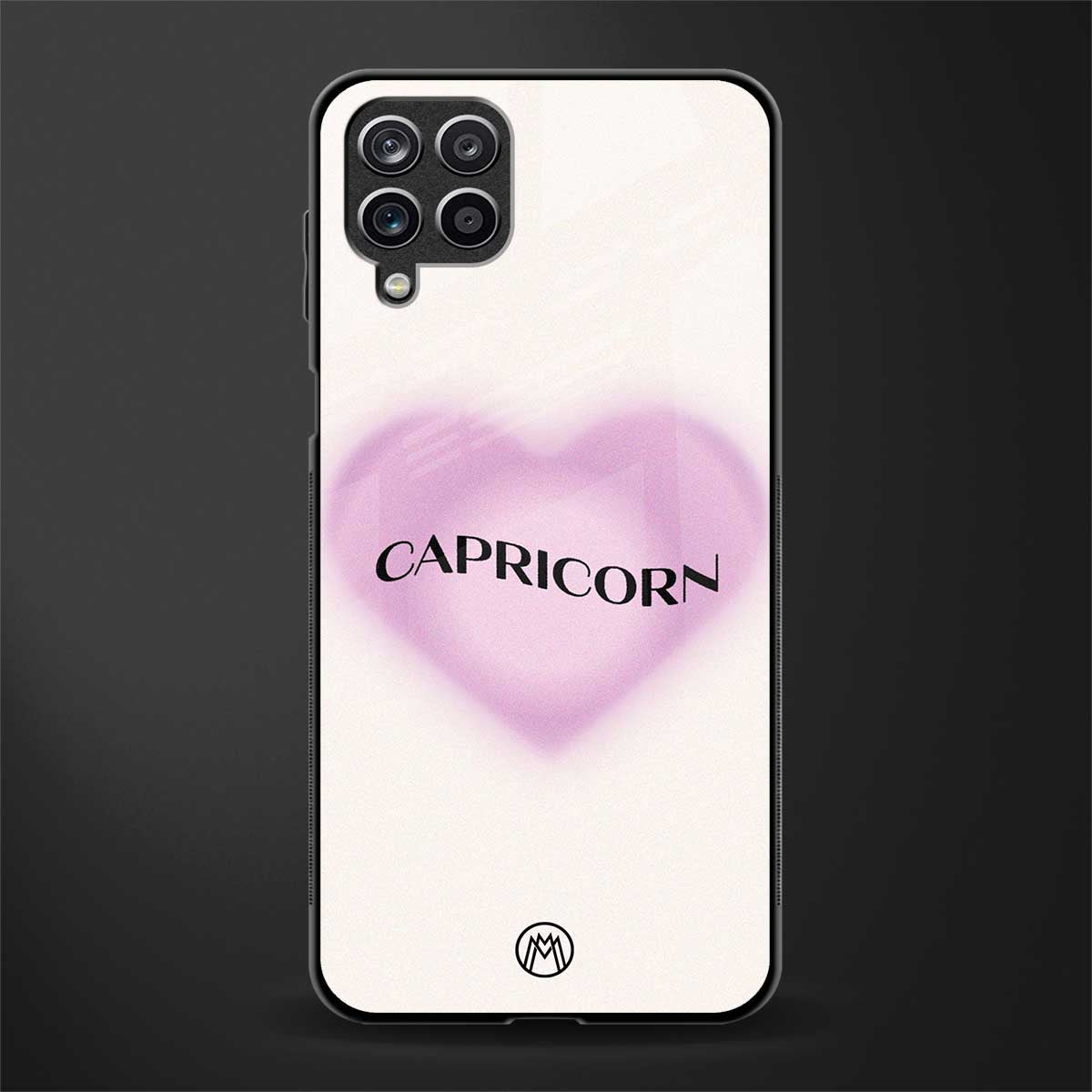 capricorn minimalistic glass case for samsung galaxy m12 image