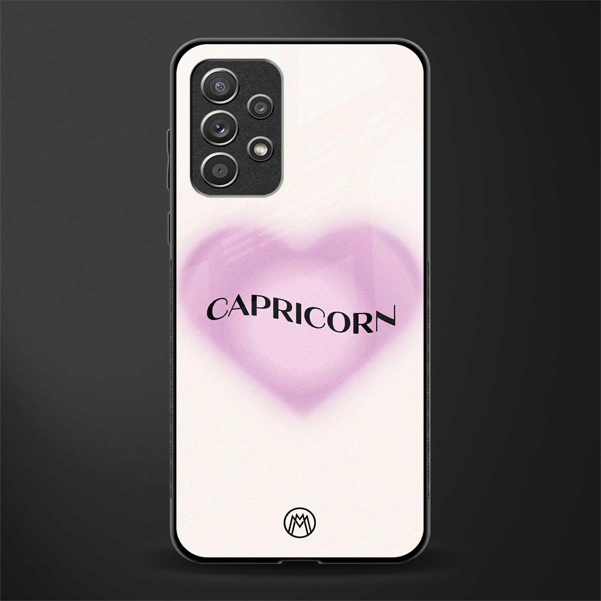 capricorn minimalistic glass case for samsung galaxy a72 image