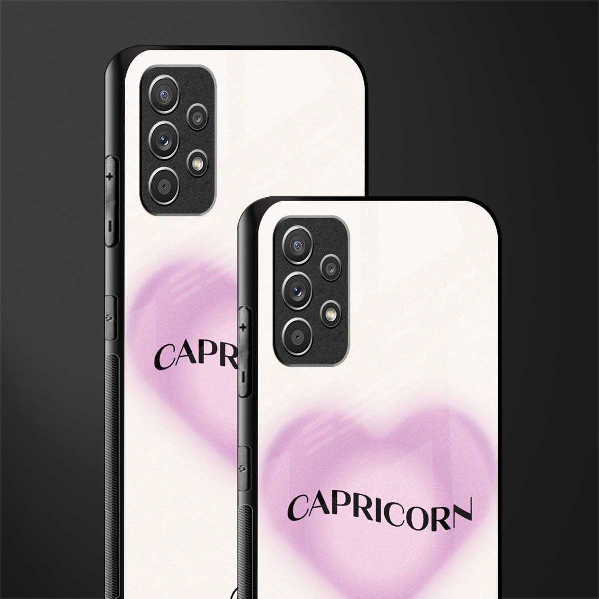 capricorn minimalistic glass case for samsung galaxy a32 4g image-2