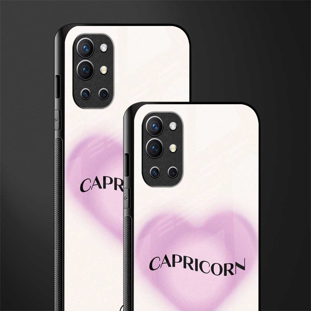 capricorn minimalistic glass case for oneplus 9r image-2