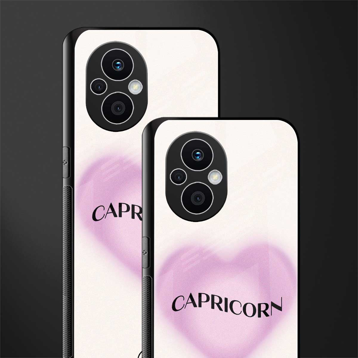 capricorn minimalistic back phone cover | glass case for oppo f21 pro 5g