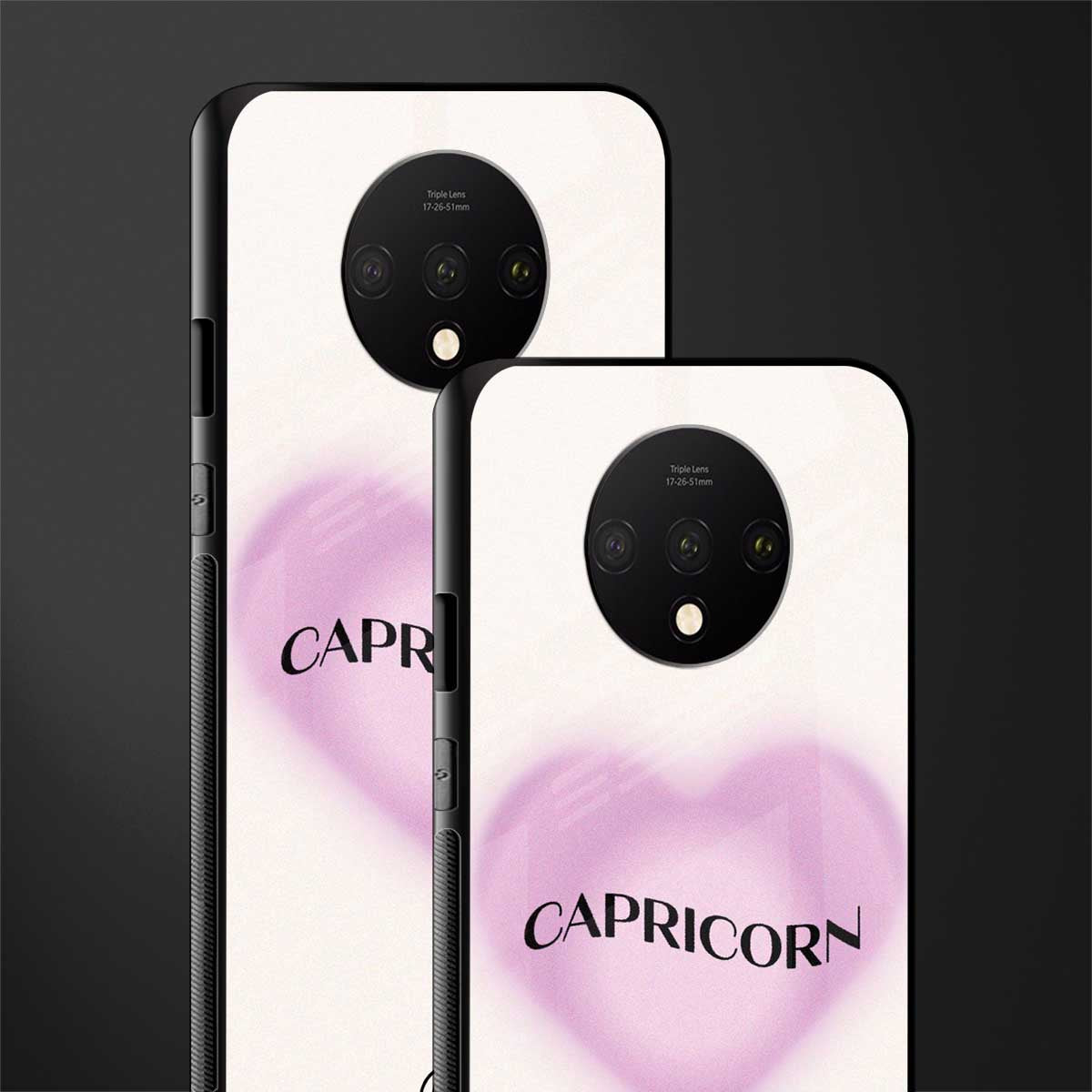 capricorn minimalistic glass case for oneplus 7t image-2