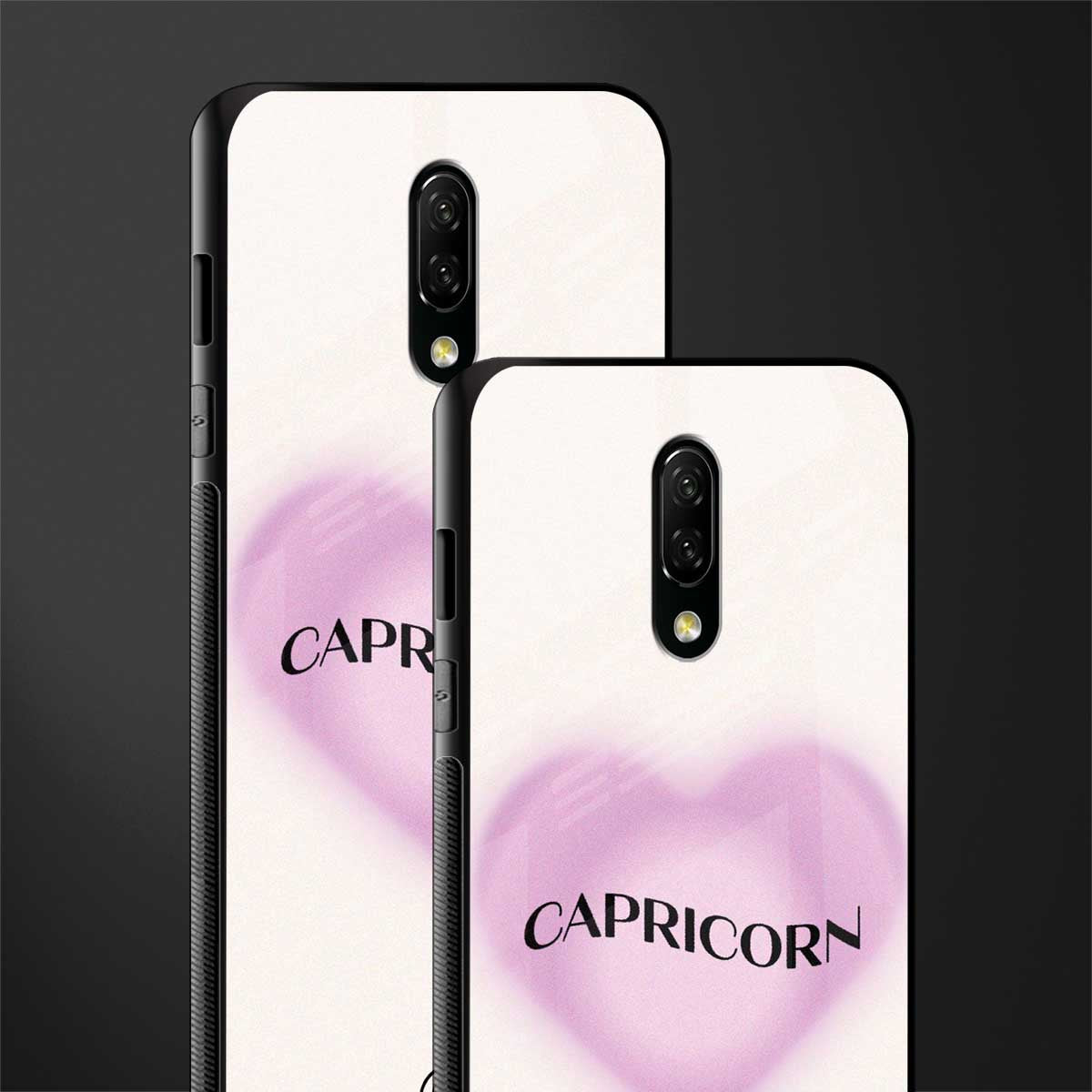 capricorn minimalistic glass case for oneplus 7 image-2