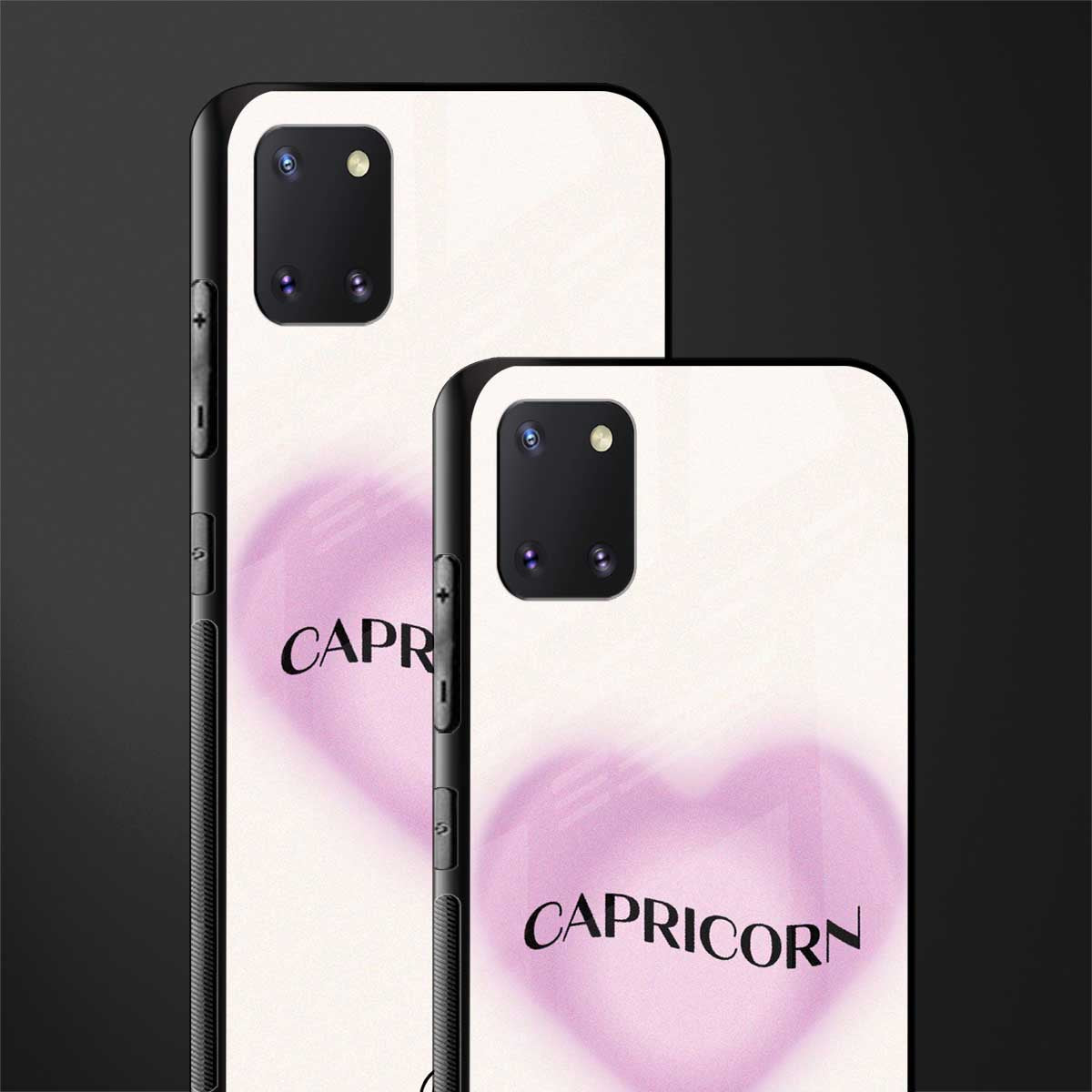 capricorn minimalistic glass case for samsung a81 image-2