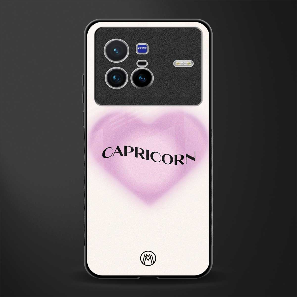 capricorn minimalistic glass case for vivo x80 image