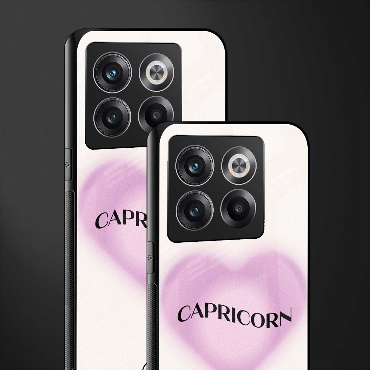 capricorn minimalistic back phone cover | glass case for oneplus 10t