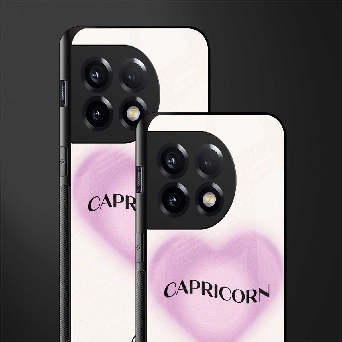 capricorn minimalistic back phone cover | glass case for oneplus 11r