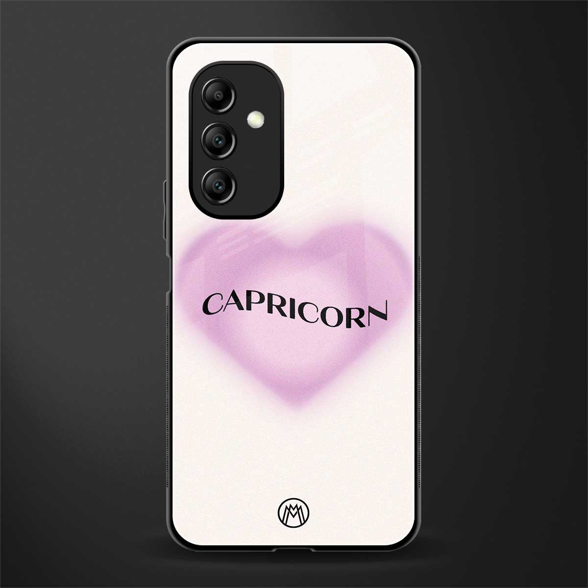 capricorn minimalistic back phone cover | glass case for samsung galaxy a14 5g