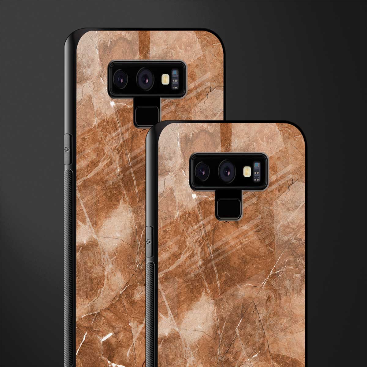caramel brown marble glass case for samsung galaxy note 9 image-2