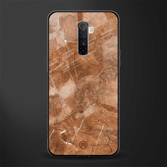 caramel brown marble glass case for realme x2 pro image