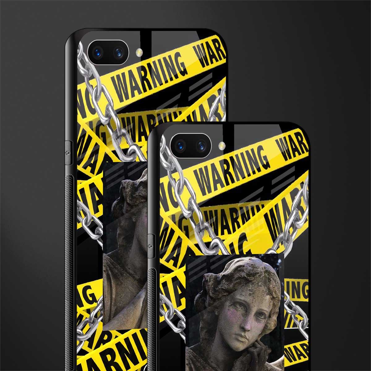 caution glass case for realme c1 image-2