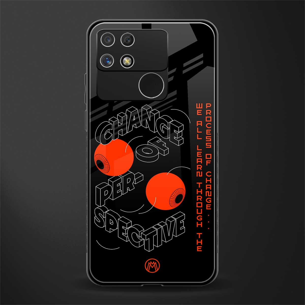change of perspective back phone cover | glass case for realme narzo 50a