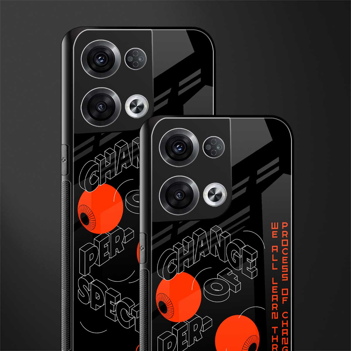 change of perspective back phone cover | glass case for oppo reno 8