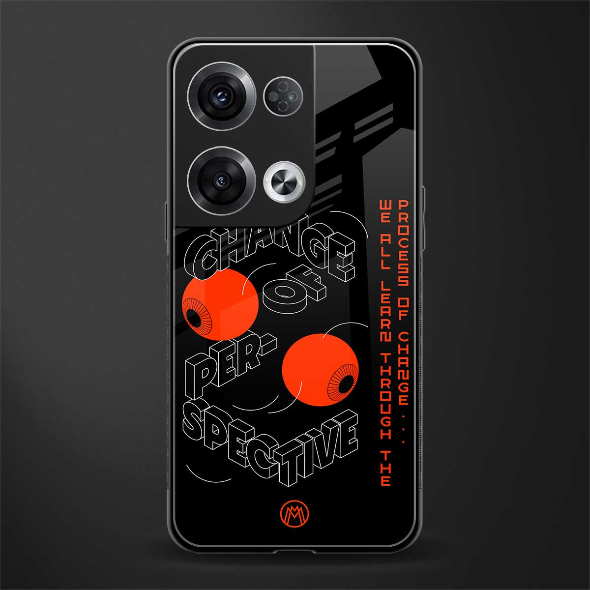change of perspective back phone cover | glass case for oppo reno 8
