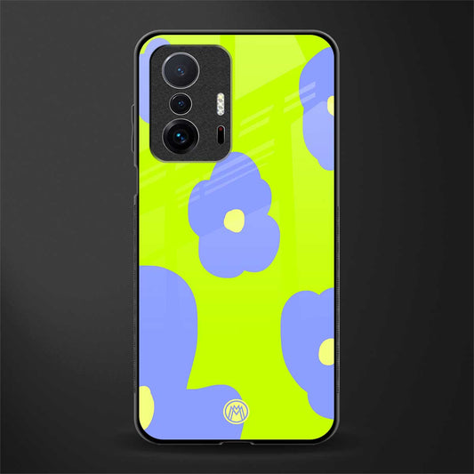 chartreuse arctic flowers glass case for mi 11t pro 5g image