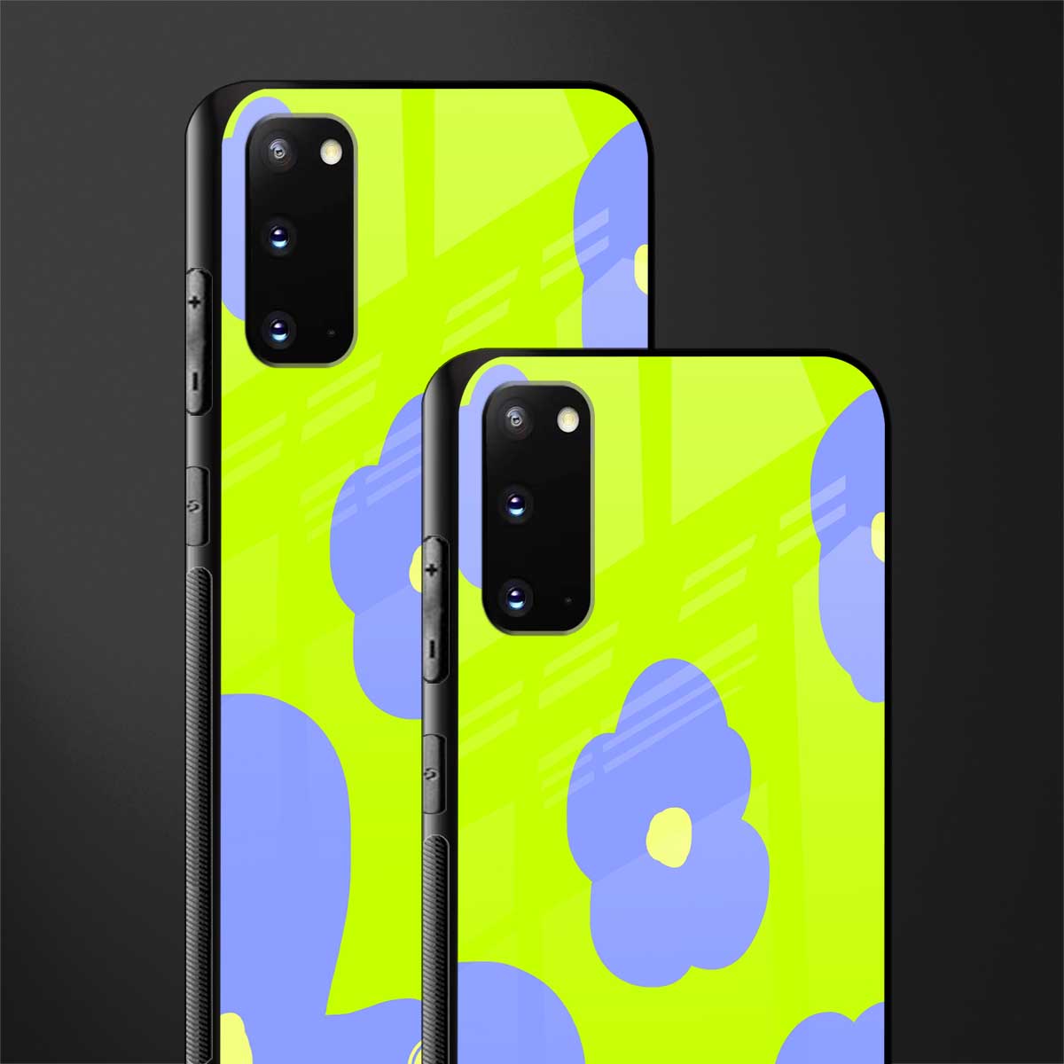 chartreuse arctic flowers glass case for samsung galaxy s20 image-2
