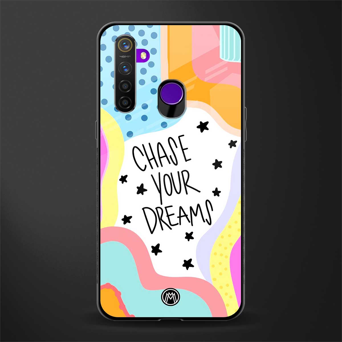 chase your dreams glass case for realme 5s image