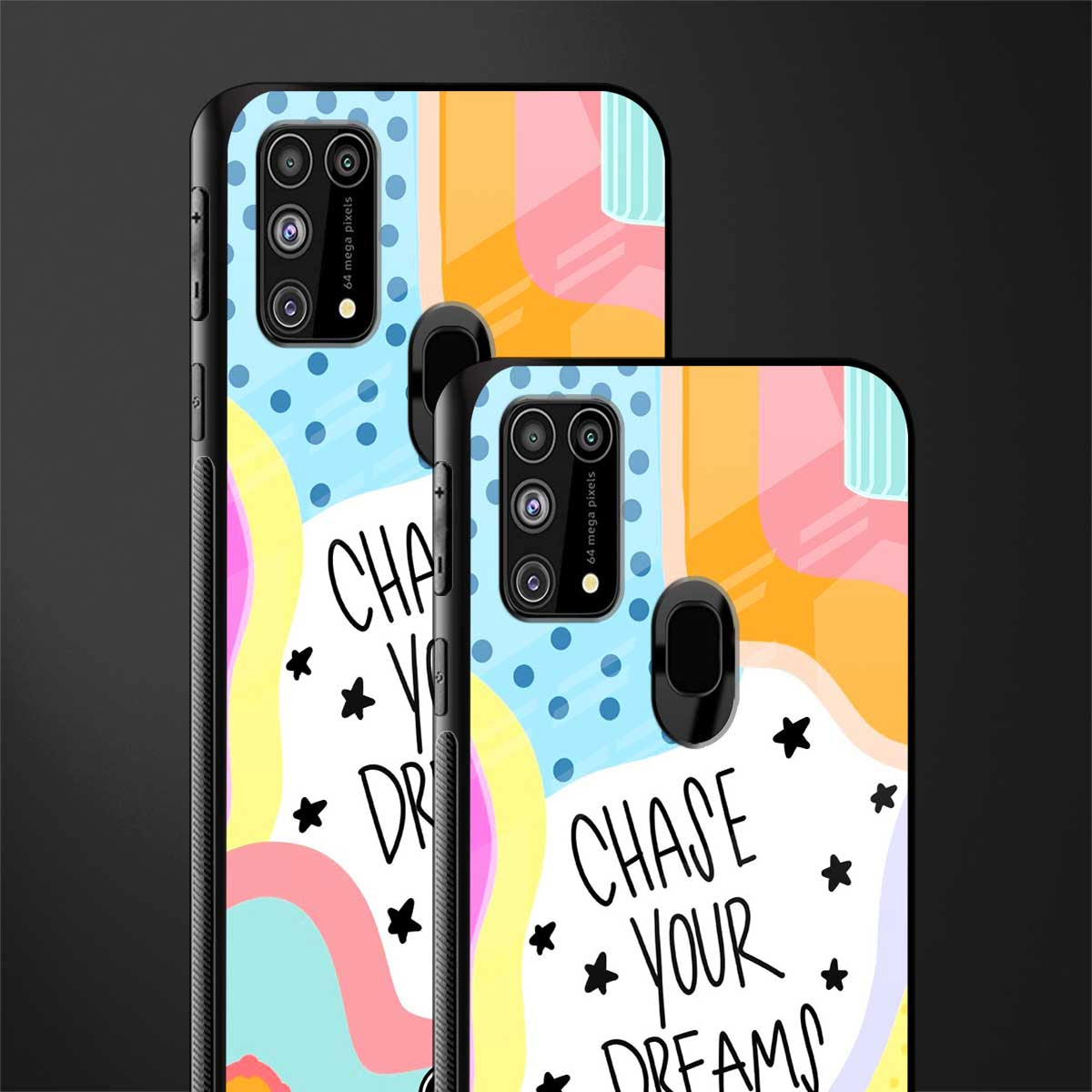 chase your dreams glass case for samsung galaxy f41 image-2