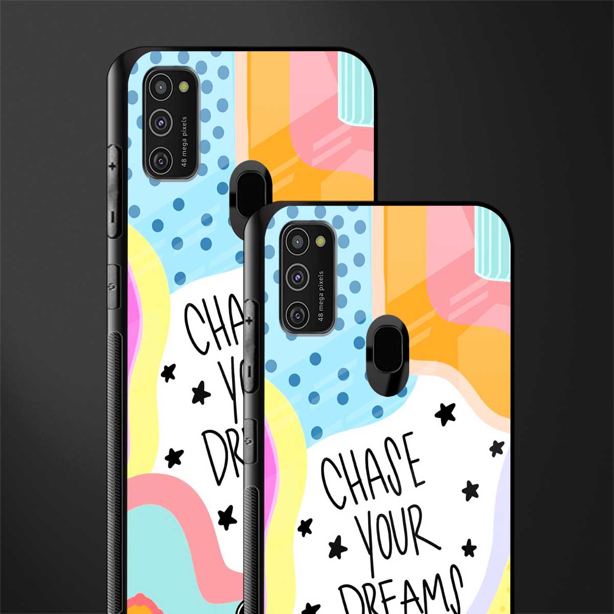 chase your dreams glass case for samsung galaxy m21 image-2
