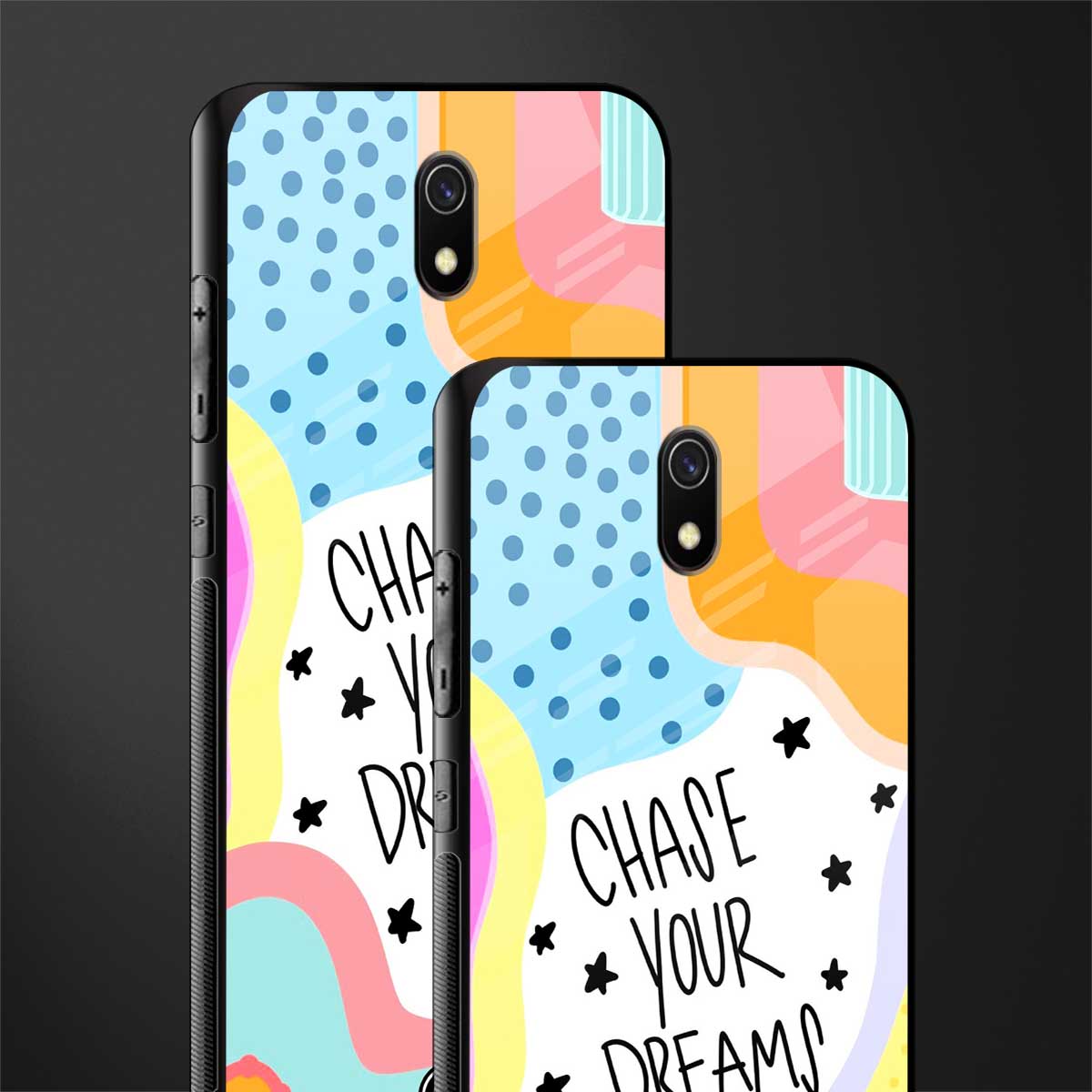 chase your dreams glass case for redmi 8a image-2