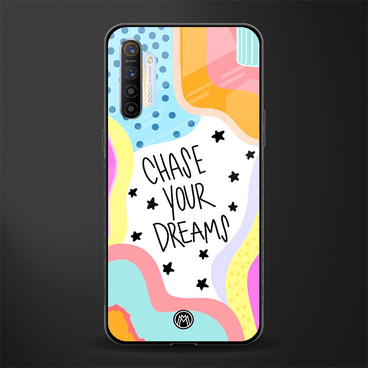chase your dreams glass case for realme x2 image