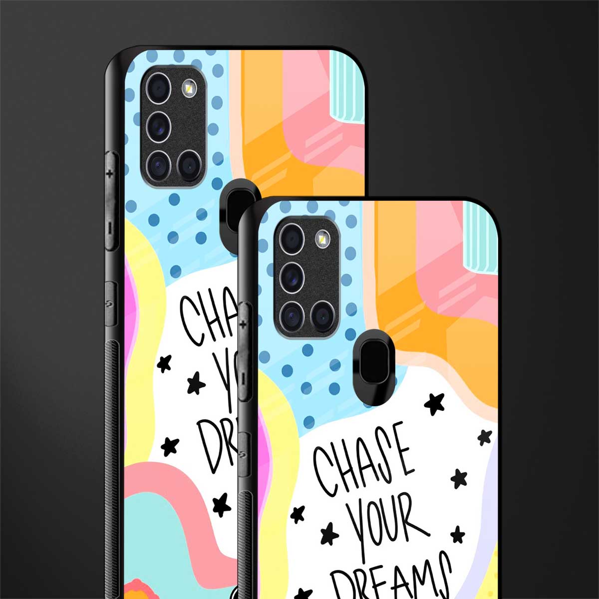 chase your dreams glass case for samsung galaxy a21s image-2