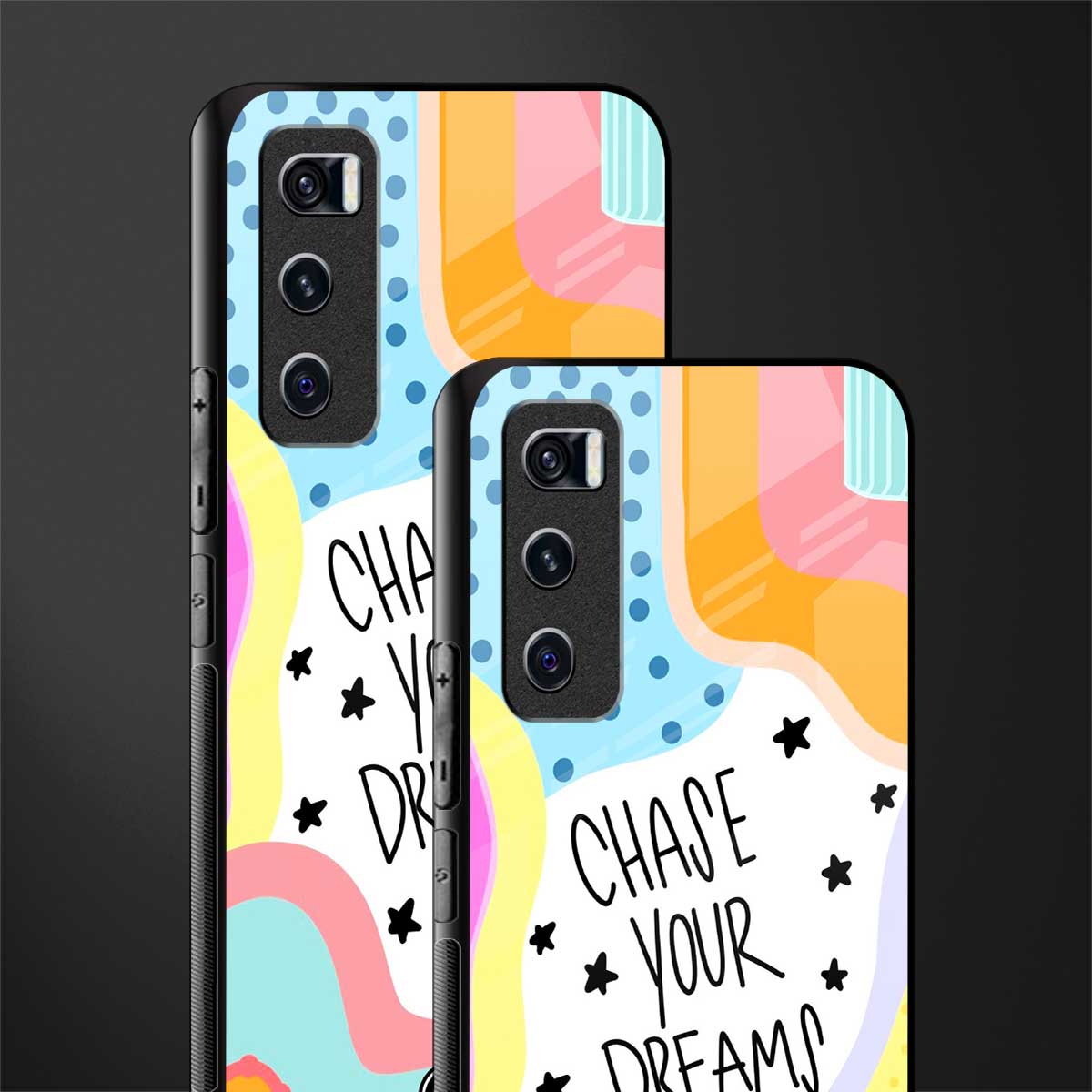 chase your dreams glass case for vivo v20 se image-2